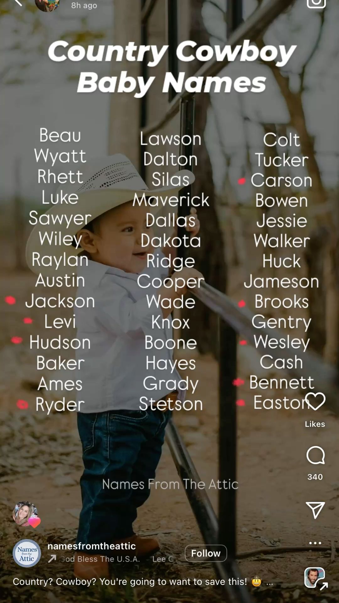 Best 12 100+ Cute Western Baby Names – Artofit