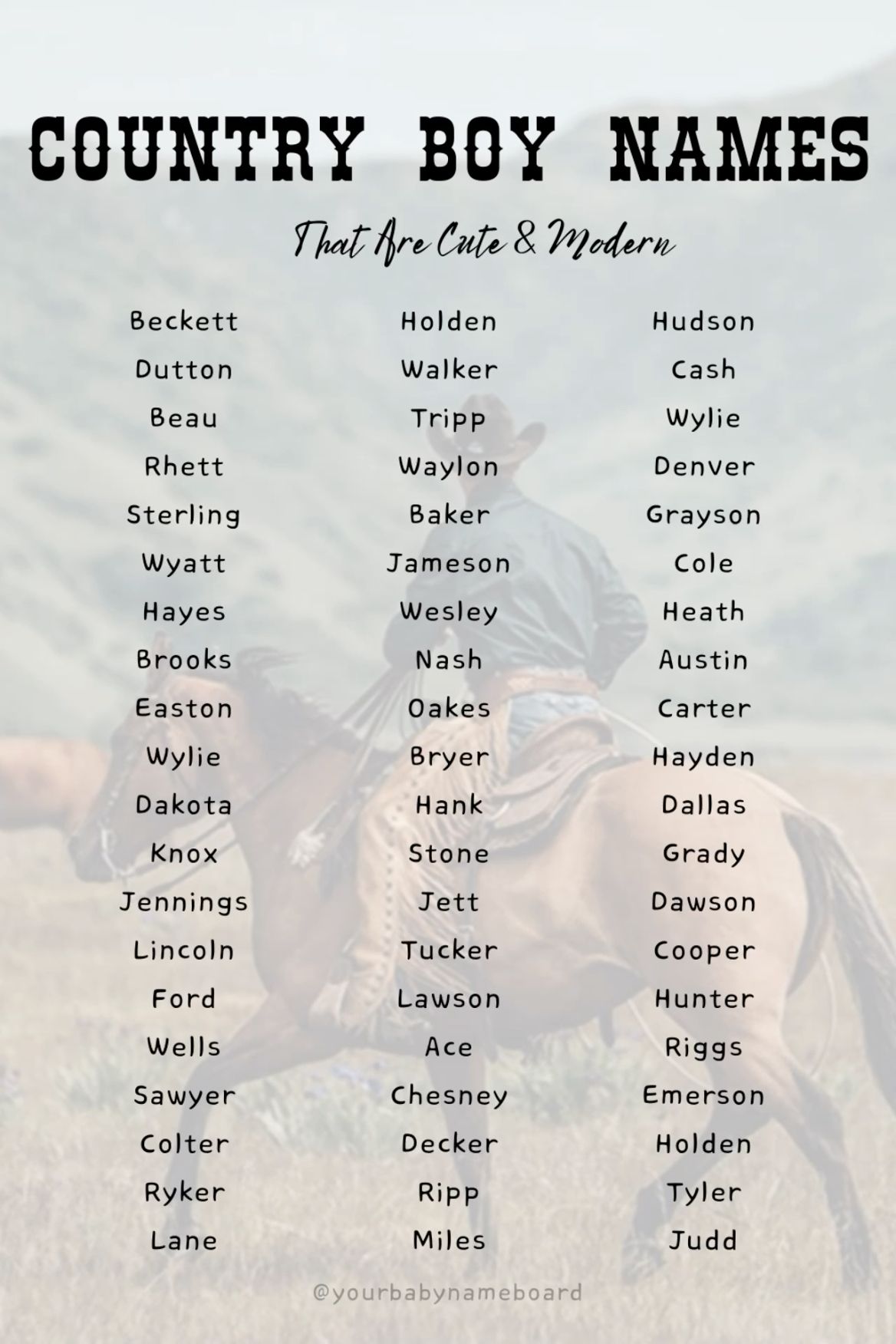 Old Western Names For Boys: Cool Cowboy Names – TBXSUN