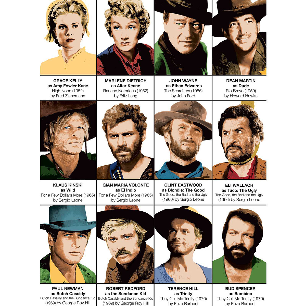 Western movie characters on Behance