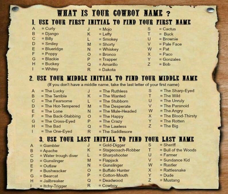 Fox Cowboy School | Cowboy names, Names, Dog names