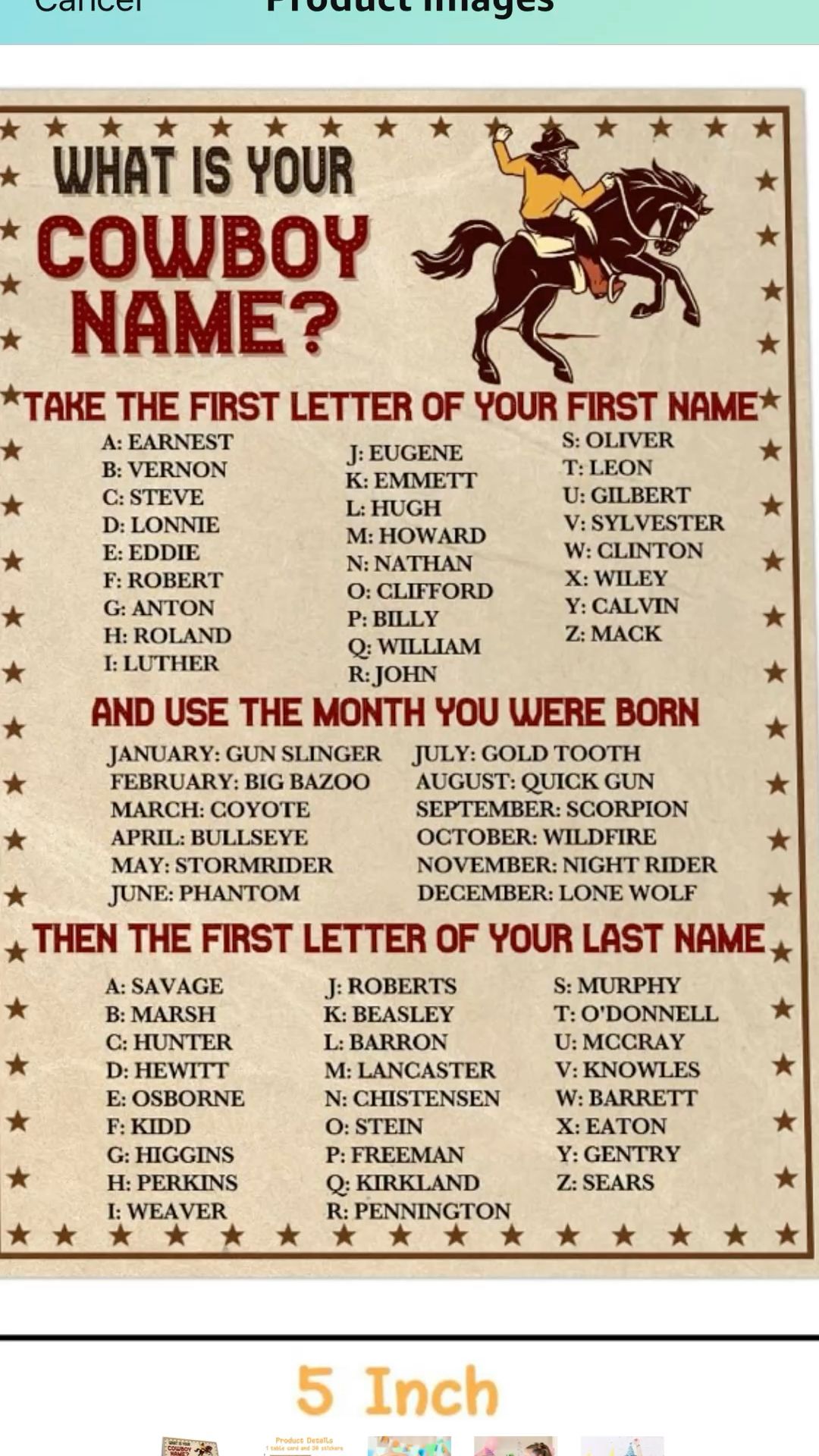 What's Your Cowboy Name Printable Party Game, Wild West Space Cowboys ...