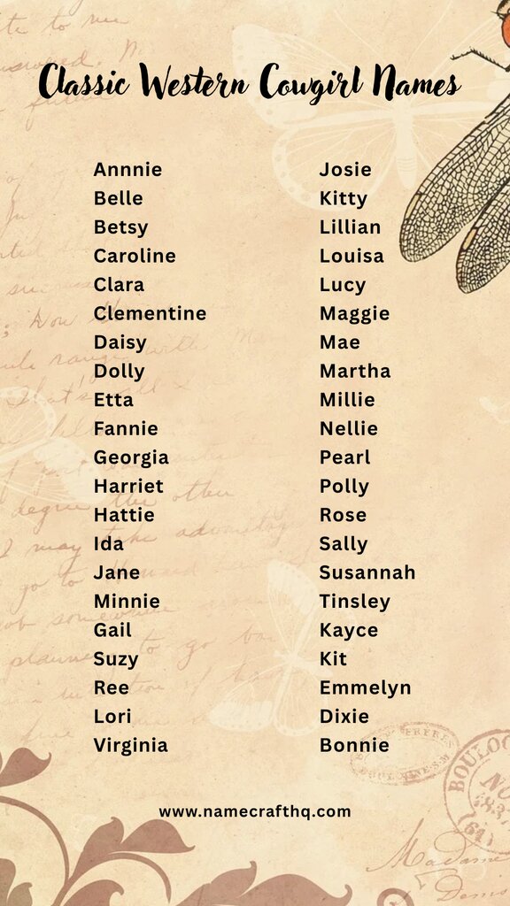 270 Fearless Cowgirl Names Capturing the Wild West Spirit